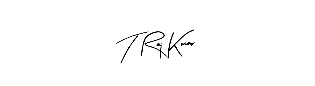Similarly Arty Signature is the best handwritten signature design. Signature creator online .You can use it as an online autograph creator for name T Raj Kumar. T Raj Kumar signature style 8 images and pictures png