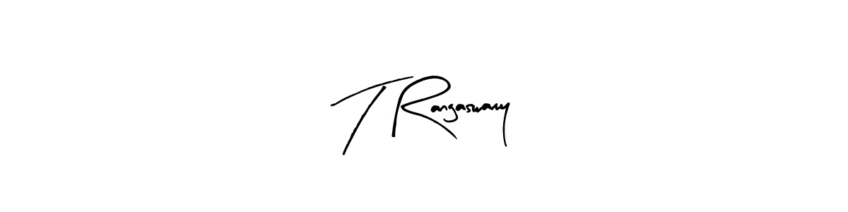 The best way (Arty Signature) to make a short signature is to pick only two or three words in your name. The name T Rangaswamy include a total of six letters. For converting this name. T Rangaswamy signature style 8 images and pictures png