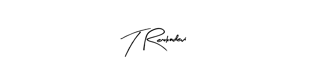 Make a beautiful signature design for name T Renukadevi. With this signature (Arty Signature) style, you can create a handwritten signature for free. T Renukadevi signature style 8 images and pictures png