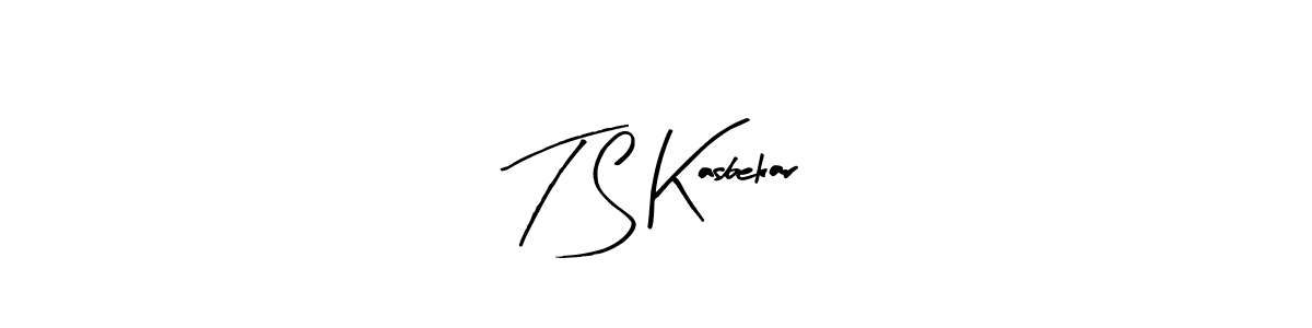You should practise on your own different ways (Arty Signature) to write your name (T S Kasbekar) in signature. don't let someone else do it for you. T S Kasbekar signature style 8 images and pictures png
