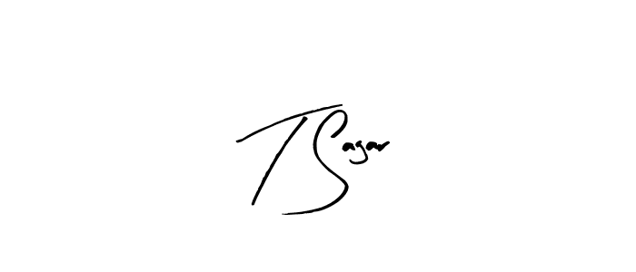 You should practise on your own different ways (Arty Signature) to write your name (T Sagar) in signature. don't let someone else do it for you. T Sagar signature style 8 images and pictures png