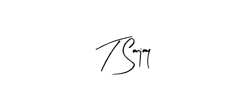 Arty Signature is a professional signature style that is perfect for those who want to add a touch of class to their signature. It is also a great choice for those who want to make their signature more unique. Get T Sanjay name to fancy signature for free. T Sanjay signature style 8 images and pictures png