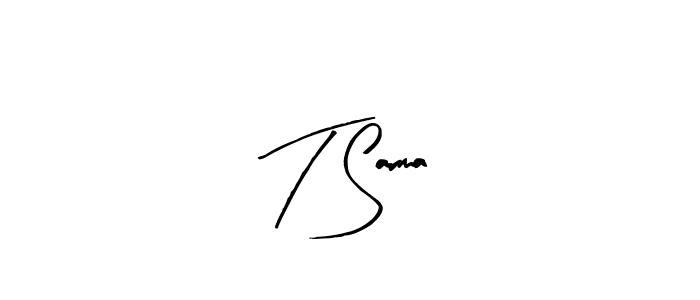 Similarly Arty Signature is the best handwritten signature design. Signature creator online .You can use it as an online autograph creator for name T Sarma. T Sarma signature style 8 images and pictures png