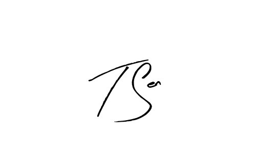 Make a beautiful signature design for name T Sen. With this signature (Arty Signature) style, you can create a handwritten signature for free. T Sen signature style 8 images and pictures png