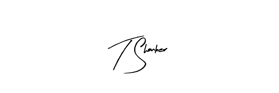 How to make T Shanker name signature. Use Arty Signature style for creating short signs online. This is the latest handwritten sign. T Shanker signature style 8 images and pictures png