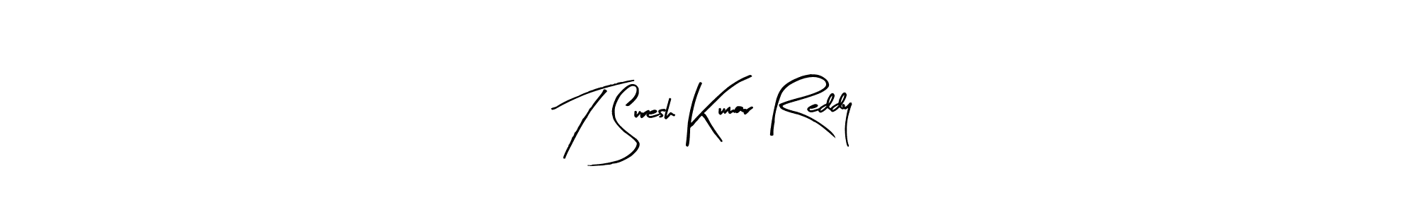 How to make T Suresh Kumar Reddy name signature. Use Arty Signature style for creating short signs online. This is the latest handwritten sign. T Suresh Kumar Reddy signature style 8 images and pictures png