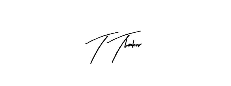 Arty Signature is a professional signature style that is perfect for those who want to add a touch of class to their signature. It is also a great choice for those who want to make their signature more unique. Get T Thakur name to fancy signature for free. T Thakur signature style 8 images and pictures png