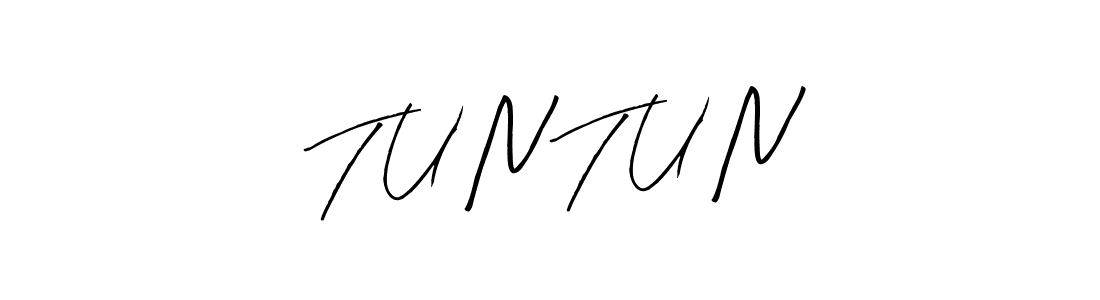 Design your own signature with our free online signature maker. With this signature software, you can create a handwritten (Arty Signature) signature for name T U N T U N. T U N T U N signature style 8 images and pictures png