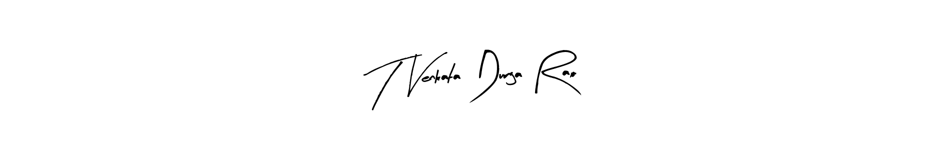 The best way (Arty Signature) to make a short signature is to pick only two or three words in your name. The name T Venkata Durga Rao include a total of six letters. For converting this name. T Venkata Durga Rao signature style 8 images and pictures png