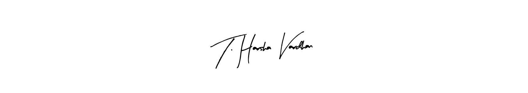 Create a beautiful signature design for name T. Harsha Vardhan. With this signature (Arty Signature) fonts, you can make a handwritten signature for free. T. Harsha Vardhan signature style 8 images and pictures png