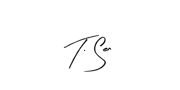 Make a beautiful signature design for name T. Sen. Use this online signature maker to create a handwritten signature for free. T. Sen signature style 8 images and pictures png