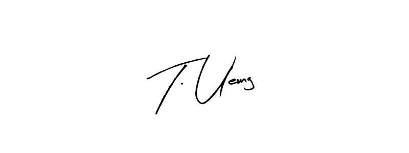 Similarly Arty Signature is the best handwritten signature design. Signature creator online .You can use it as an online autograph creator for name T. Ueung. T. Ueung signature style 8 images and pictures png