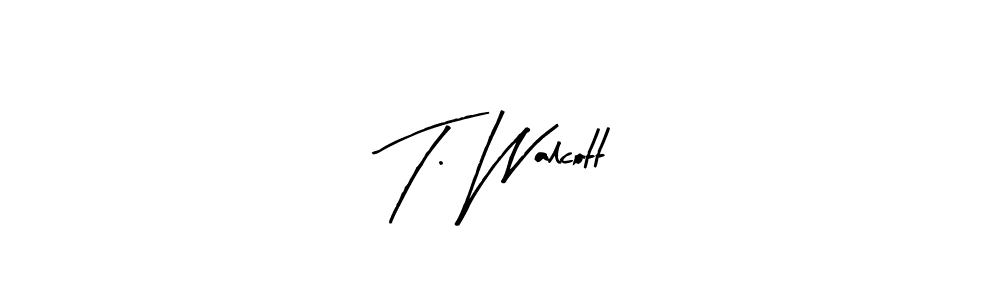 Similarly Arty Signature is the best handwritten signature design. Signature creator online .You can use it as an online autograph creator for name T. Walcott. T. Walcott signature style 8 images and pictures png