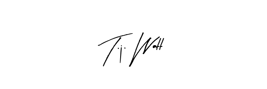 Use a signature maker to create a handwritten signature online. With this signature software, you can design (Arty Signature) your own signature for name T.j. Watt. T.j. Watt signature style 8 images and pictures png