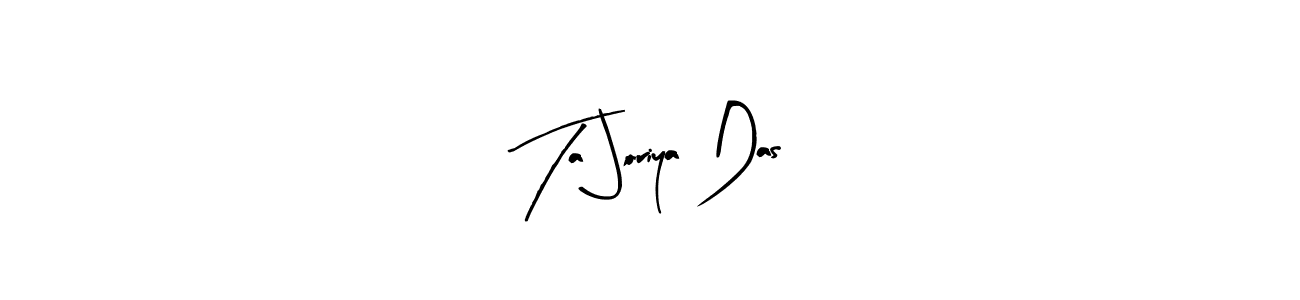 How to make Ta Joriya Das name signature. Use Arty Signature style for creating short signs online. This is the latest handwritten sign. Ta Joriya Das signature style 8 images and pictures png