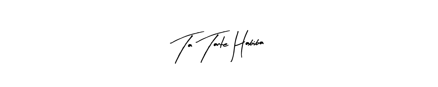 Similarly Arty Signature is the best handwritten signature design. Signature creator online .You can use it as an online autograph creator for name Ta Tante Habiba. Ta Tante Habiba signature style 8 images and pictures png