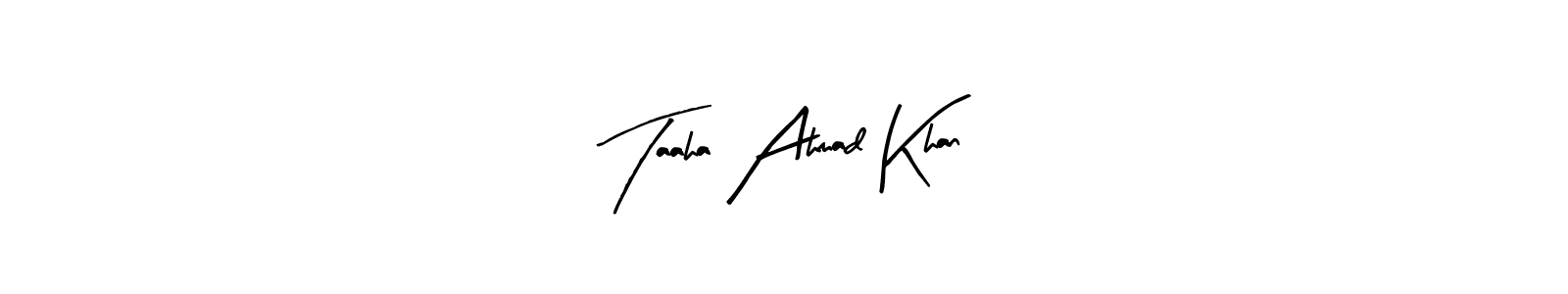 Taaha Ahmad Khan stylish signature style. Best Handwritten Sign (Arty Signature) for my name. Handwritten Signature Collection Ideas for my name Taaha Ahmad Khan. Taaha Ahmad Khan signature style 8 images and pictures png