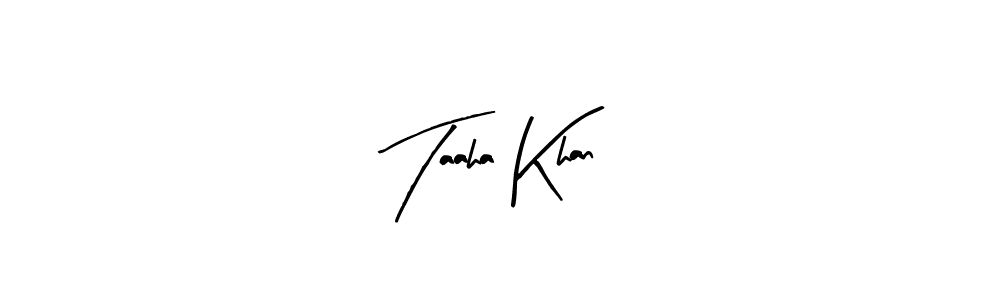 Create a beautiful signature design for name Taaha Khan. With this signature (Arty Signature) fonts, you can make a handwritten signature for free. Taaha Khan signature style 8 images and pictures png