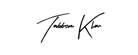 Designed for modern professionals: Tabbsum Khan name signature crafted with Arty Signature script. Ready for digital PDF workflows. Tabbsum Khan signature style 8 images and pictures png