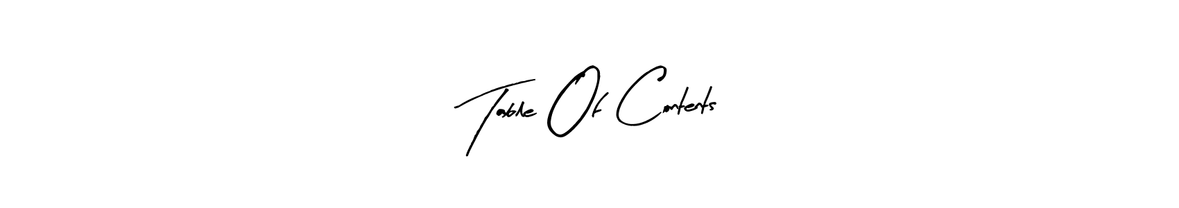 Check out images of Autograph of Table Of Contents name. Actor Table Of Contents Signature Style. Arty Signature is a professional sign style online. Table Of Contents signature style 8 images and pictures png