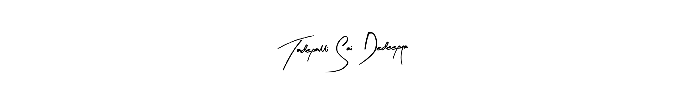 Arty Signature is a professional signature style that is perfect for those who want to add a touch of class to their signature. It is also a great choice for those who want to make their signature more unique. Get Tadepalli Sai Dedeepya name to fancy signature for free. Tadepalli Sai Dedeepya signature style 8 images and pictures png