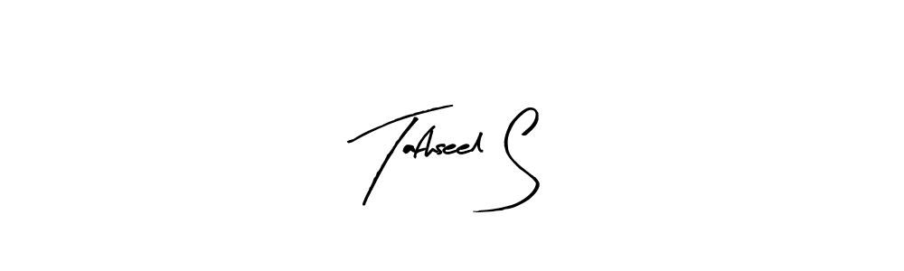 You should practise on your own different ways (Arty Signature) to write your name (Tafhseel S) in signature. don't let someone else do it for you. Tafhseel S signature style 8 images and pictures png