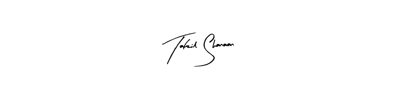 Arty Signature is a professional signature style that is perfect for those who want to add a touch of class to their signature. It is also a great choice for those who want to make their signature more unique. Get Tafzil Shanaan name to fancy signature for free. Tafzil Shanaan signature style 8 images and pictures png
