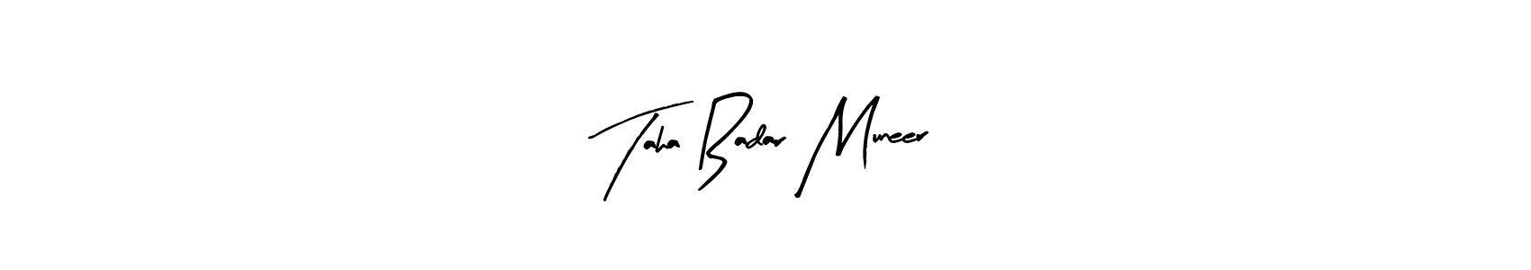 Use a signature maker to create a handwritten signature online. With this signature software, you can design (Arty Signature) your own signature for name Taha Badar Muneer. Taha Badar Muneer signature style 8 images and pictures png