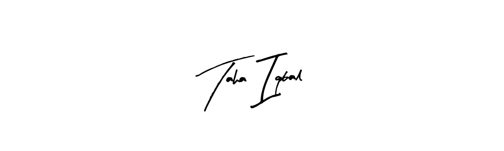 Design your own signature with our free online signature maker. With this signature software, you can create a handwritten (Arty Signature) signature for name Taha Iqbal. Taha Iqbal signature style 8 images and pictures png