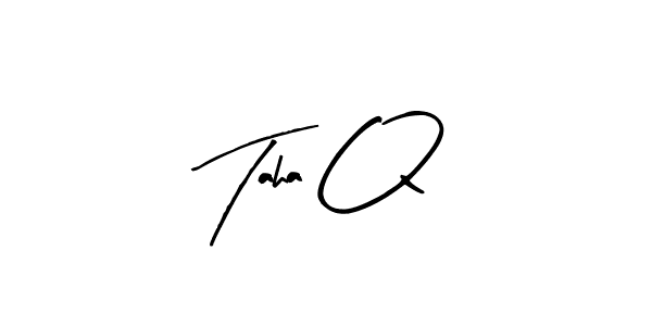 You should practise on your own different ways (Arty Signature) to write your name (Taha Q) in signature. don't let someone else do it for you. Taha Q signature style 8 images and pictures png