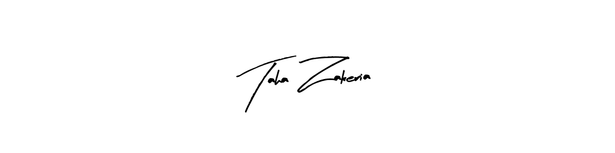 Design your own signature with our free online signature maker. With this signature software, you can create a handwritten (Arty Signature) signature for name Taha Zakeria. Taha Zakeria signature style 8 images and pictures png