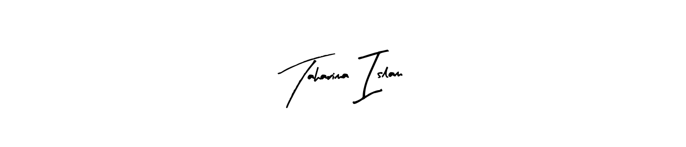 if you are searching for the best signature style for your name Taharima Islam. so please give up your signature search. here we have designed multiple signature styles  using Arty Signature. Taharima Islam signature style 8 images and pictures png