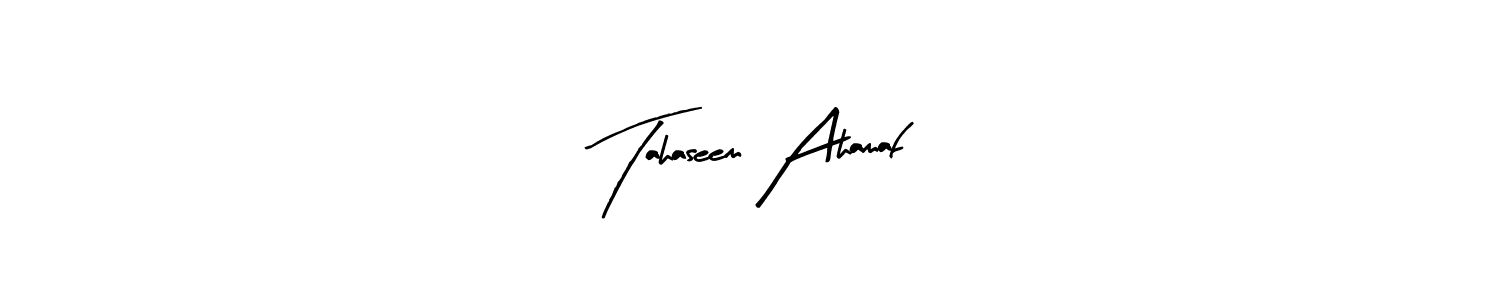 The best way (Arty Signature) to make a short signature is to pick only two or three words in your name. The name Tahaseem Ahamaf include a total of six letters. For converting this name. Tahaseem Ahamaf signature style 8 images and pictures png