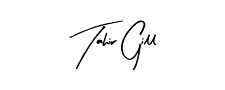 Achieve flawless digital penmanship with Tahir Gill name in Arty Signature font. The perfect tool for creating online signatures. Tahir Gill signature style 8 images and pictures png