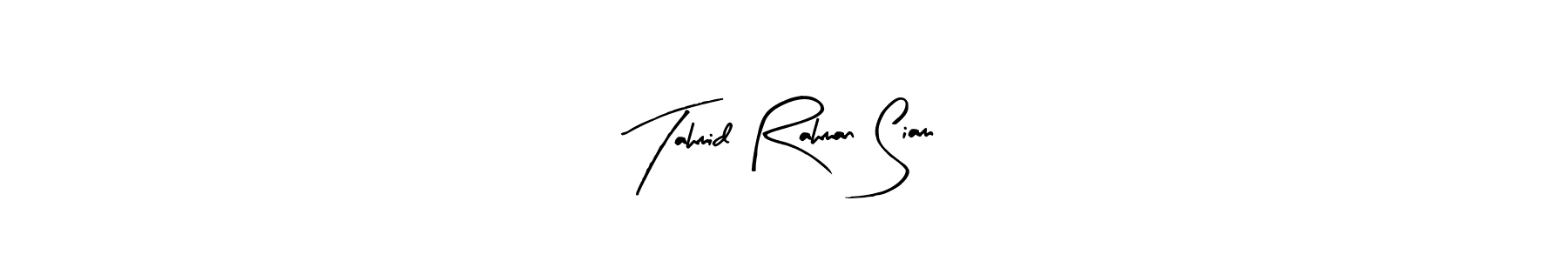 Create a beautiful signature design for name Tahmid Rahman Siam. With this signature (Arty Signature) fonts, you can make a handwritten signature for free. Tahmid Rahman Siam signature style 8 images and pictures png