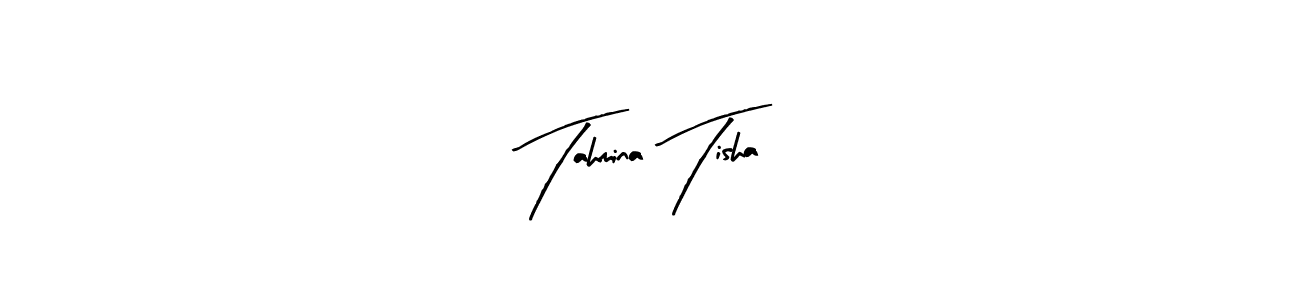 Design your own signature with our free online signature maker. With this signature software, you can create a handwritten (Arty Signature) signature for name Tahmina Tisha. Tahmina Tisha signature style 8 images and pictures png