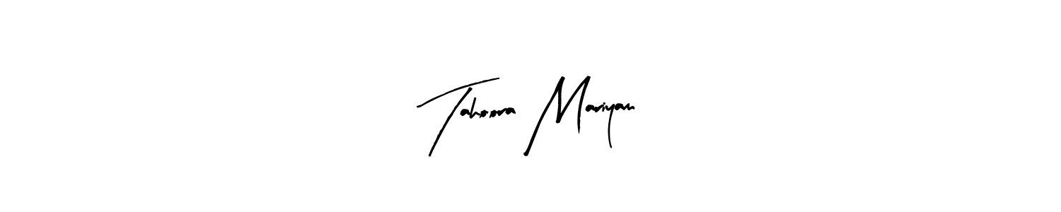 The best way (Arty Signature) to make a short signature is to pick only two or three words in your name. The name Tahoora Mariyam include a total of six letters. For converting this name. Tahoora Mariyam signature style 8 images and pictures png