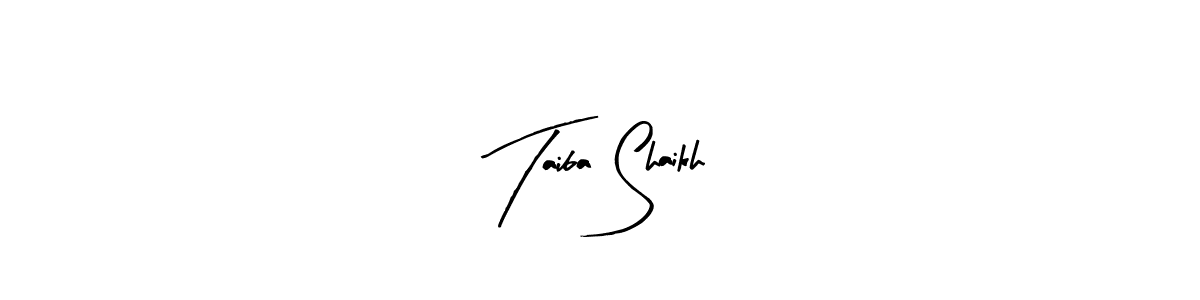 Make a beautiful signature design for name Taiba Shaikh. With this signature (Arty Signature) style, you can create a handwritten signature for free. Taiba Shaikh signature style 8 images and pictures png