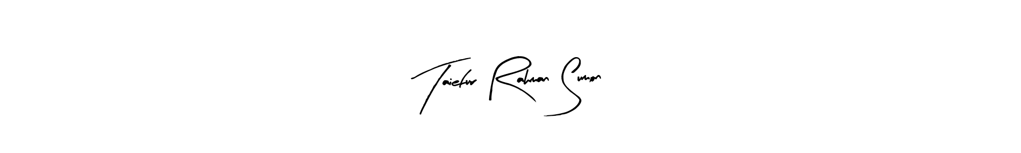 Design your own signature with our free online signature maker. With this signature software, you can create a handwritten (Arty Signature) signature for name Taiefur Rahman Sumon. Taiefur Rahman Sumon signature style 8 images and pictures png