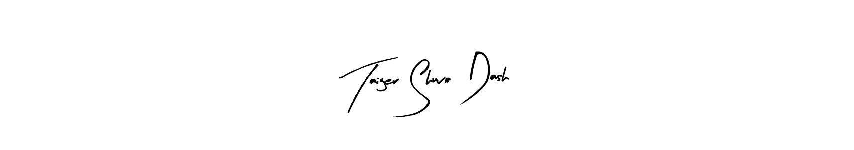 How to make Taiger Shuvo Dash name signature. Use Arty Signature style for creating short signs online. This is the latest handwritten sign. Taiger Shuvo Dash signature style 8 images and pictures png