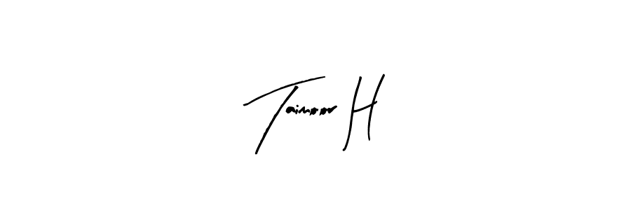Design your own signature with our free online signature maker. With this signature software, you can create a handwritten (Arty Signature) signature for name Taimoor H. Taimoor H signature style 8 images and pictures png