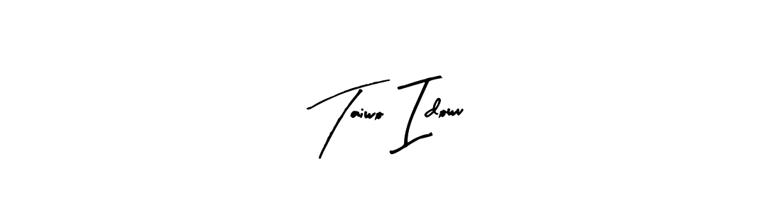 How to make Taiwo Idowu name signature. Use Arty Signature style for creating short signs online. This is the latest handwritten sign. Taiwo Idowu signature style 8 images and pictures png