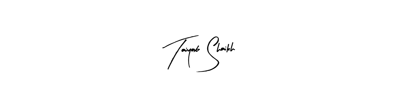 You should practise on your own different ways (Arty Signature) to write your name (Taiyab Shaikh) in signature. don't let someone else do it for you. Taiyab Shaikh signature style 8 images and pictures png