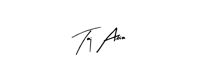 Also You can easily find your signature by using the search form. We will create Taj Abia name handwritten signature images for you free of cost using Arty Signature sign style. Taj Abia signature style 8 images and pictures png