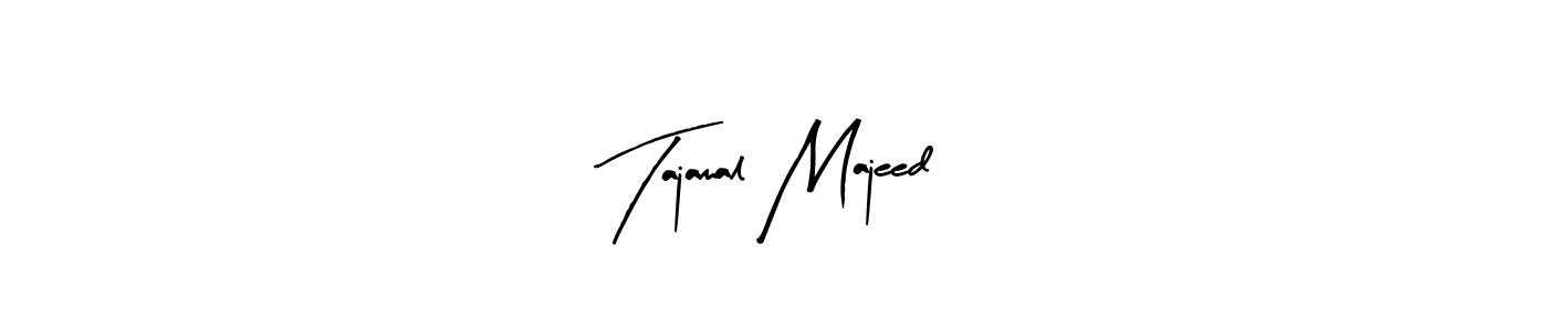 This is the best signature style for the Tajamal Majeed name. Also you like these signature font (Arty Signature). Mix name signature. Tajamal Majeed signature style 8 images and pictures png