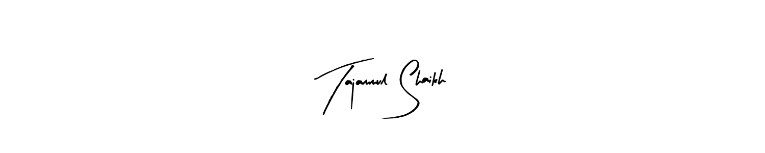 Make a beautiful signature design for name Tajammul Shaikh. With this signature (Arty Signature) style, you can create a handwritten signature for free. Tajammul Shaikh signature style 8 images and pictures png