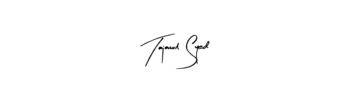 if you are searching for the best signature style for your name Tajamul Syed. so please give up your signature search. here we have designed multiple signature styles  using Arty Signature. Tajamul Syed signature style 8 images and pictures png