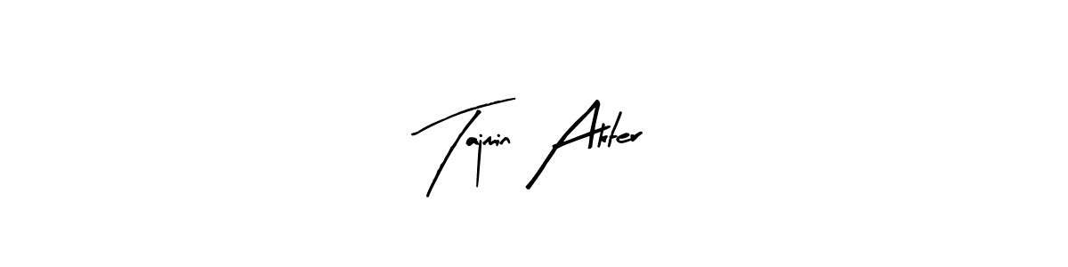 Also we have Tajmin Akter name is the best signature style. Create professional handwritten signature collection using Arty Signature autograph style. Tajmin Akter signature style 8 images and pictures png