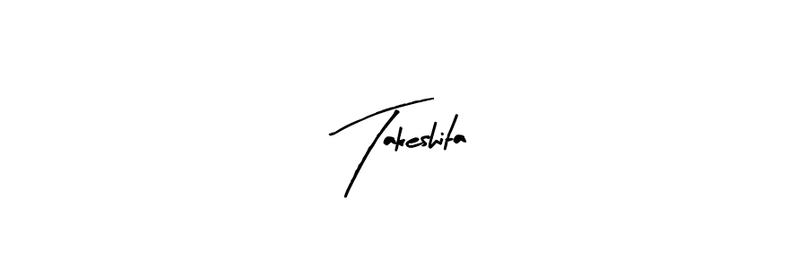 Make a beautiful signature design for name Takeshita. With this signature (Arty Signature) style, you can create a handwritten signature for free. Takeshita signature style 8 images and pictures png