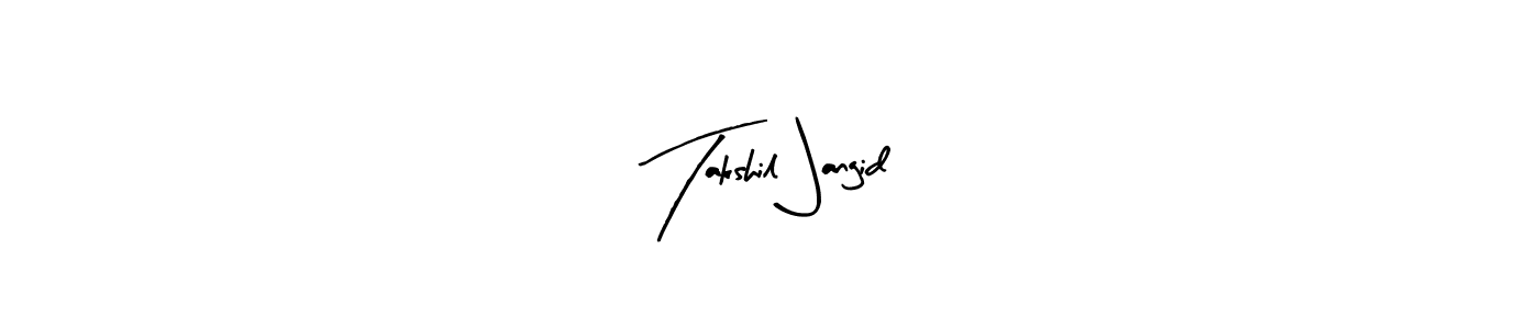 Make a beautiful signature design for name Takshil Jangid. With this signature (Arty Signature) style, you can create a handwritten signature for free. Takshil Jangid signature style 8 images and pictures png